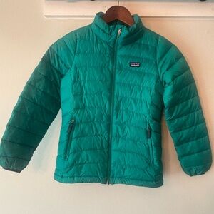 Patagonia Turquoise Green Down Quilted Puffer Jacket
